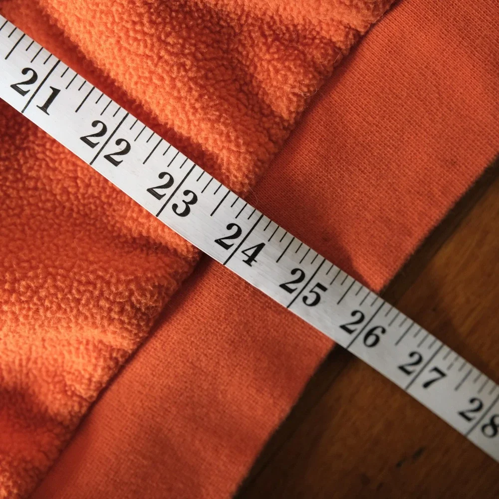 Adidas Sweatshirt Crewneck Orange Fleece Trefoil Logo Mens Size M Streetwear